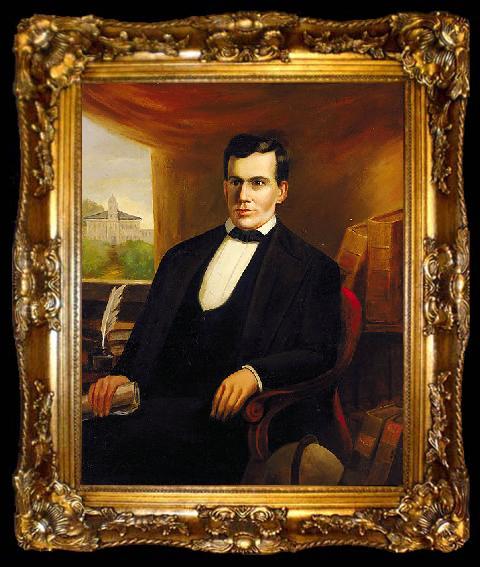 framed  Robert S.Duncanson Portrait of Freeman Cary, ta009-2